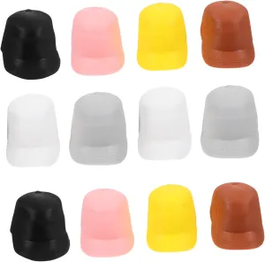 12pcs Miniature Doll Peaked Caps for Crafting Hair Accessories and Dollhouse Decor for Boys and Girls Toys Photo Props and Creative Projects