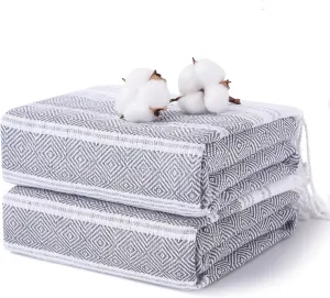 2 Packs Cotton Turkish Beach Towels Quick Dry Sand Free Oversized Pool Bath Swim Towel Extra Large Xl Big Blanket Adult Travel Essentials Cruise Accessories Must Haves Clearance Vacation Stuff