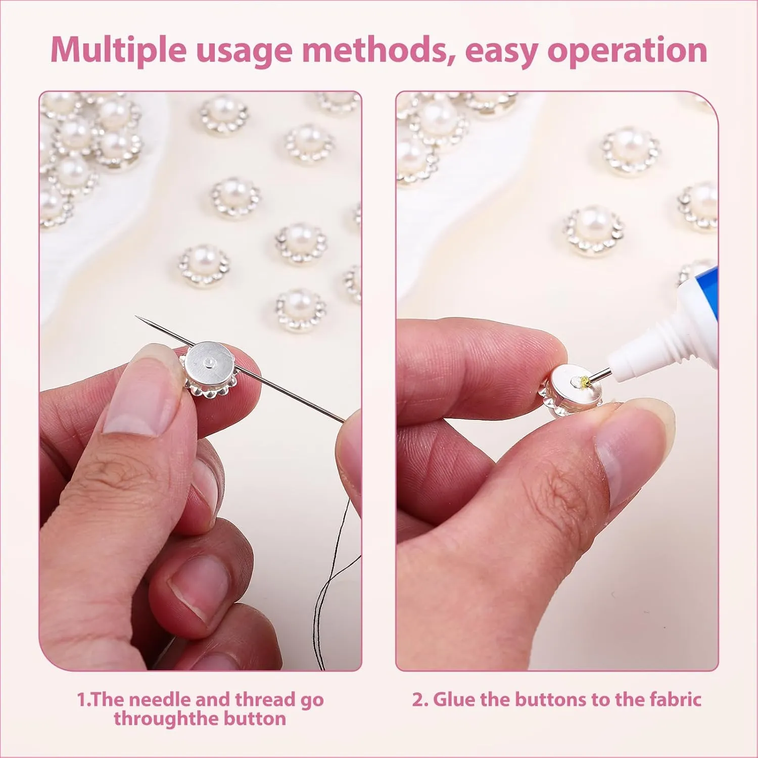 200 Pcs 12MM Sew on Rhinestones White Crystal Glass Metal Base Flower Shape，Flatback Pearls for Crafting，Sewing Accessories for Wedding Clothes and Shoes with Glue