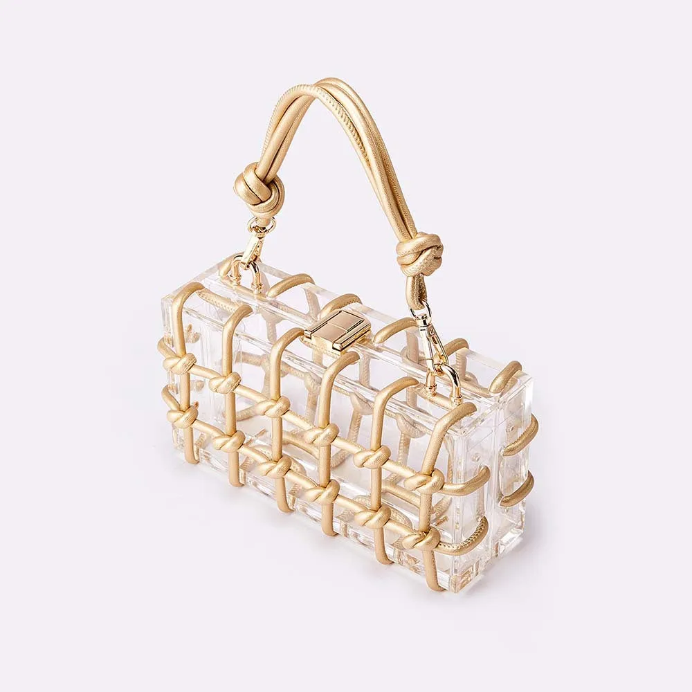 2025 2025 New popular women's bags, handbags, shiny rhinestones, handmade dinner bags, Popular trade handbags, acrylic handbags.