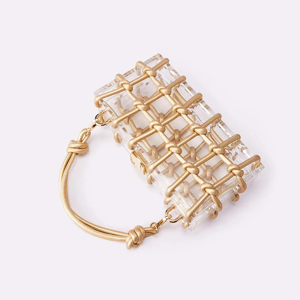 2025 2025 New popular women's bags, handbags, shiny rhinestones, handmade dinner bags, Popular trade handbags, acrylic handbags.