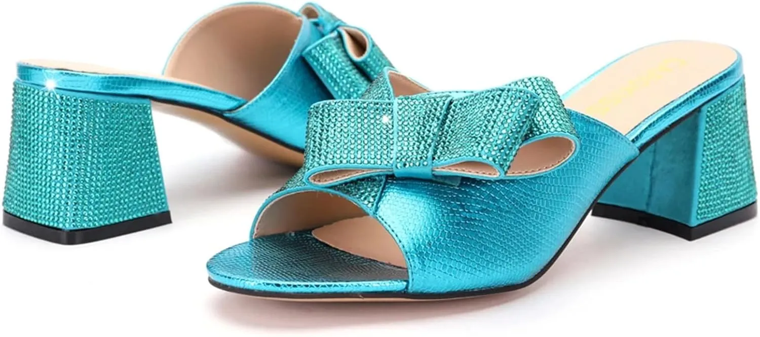 2025 Fashion Designs Womens Casual Summer Wedge Heels Sandal Rhinestone Clutch Italian Shoes And Bag Set Slippers