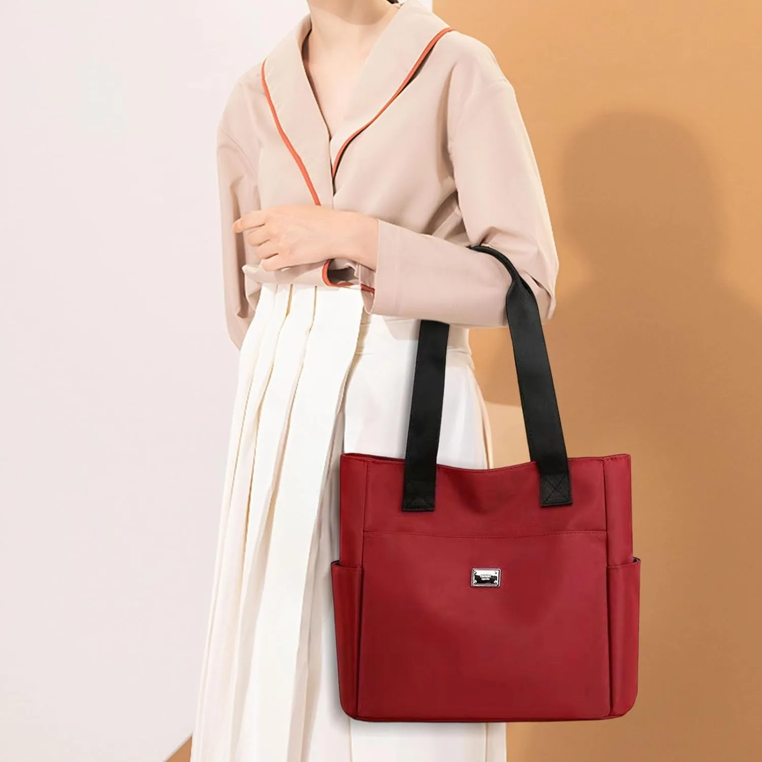 2025 Fashion Women Tote Shoulder Bag, Multi Pockets, Large Capacity, Nylon Shoulder Bag, Beach Bags Crossbody Bags