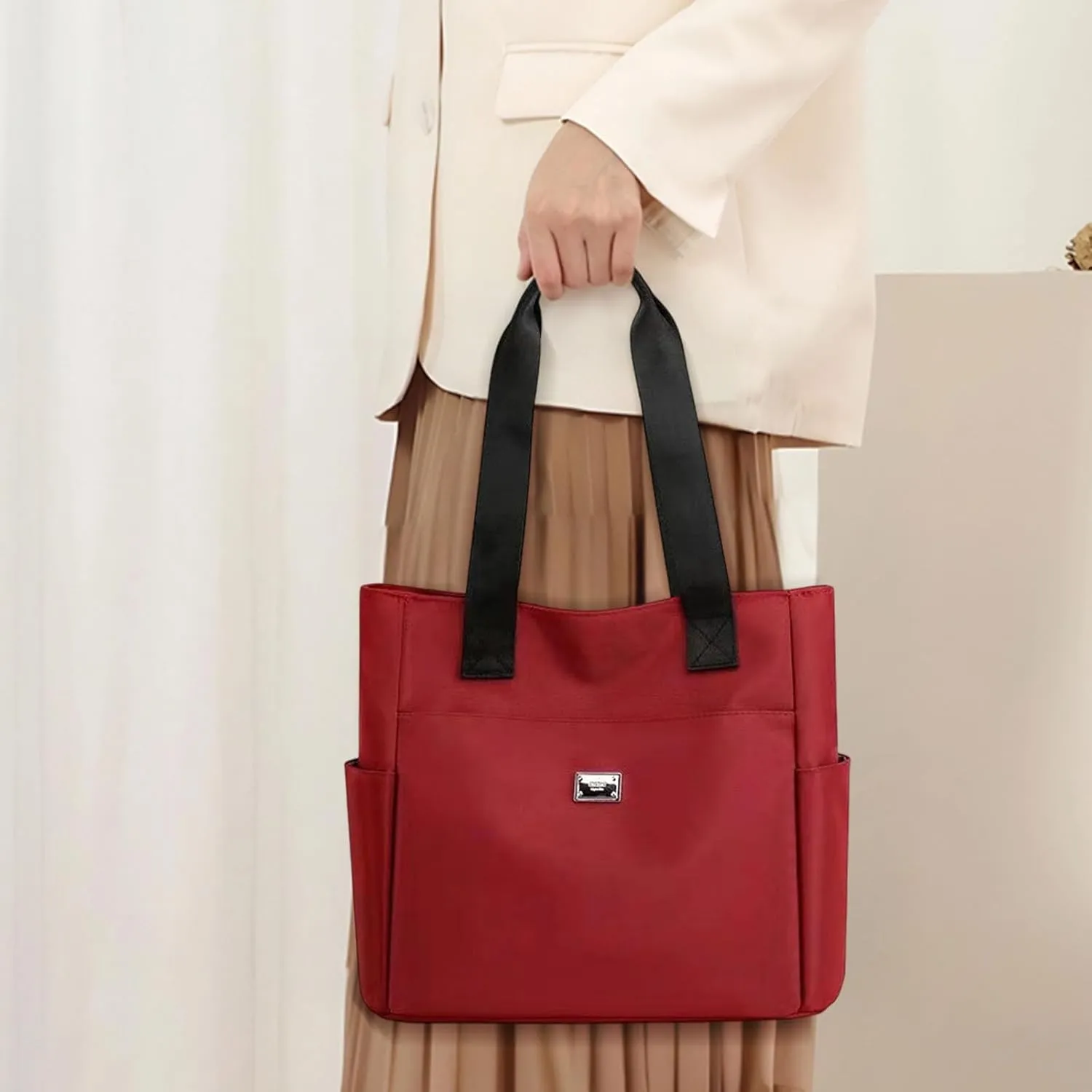 2025 Fashion Women Tote Shoulder Bag, Multi Pockets, Large Capacity, Nylon Shoulder Bag, Beach Bags Crossbody Bags