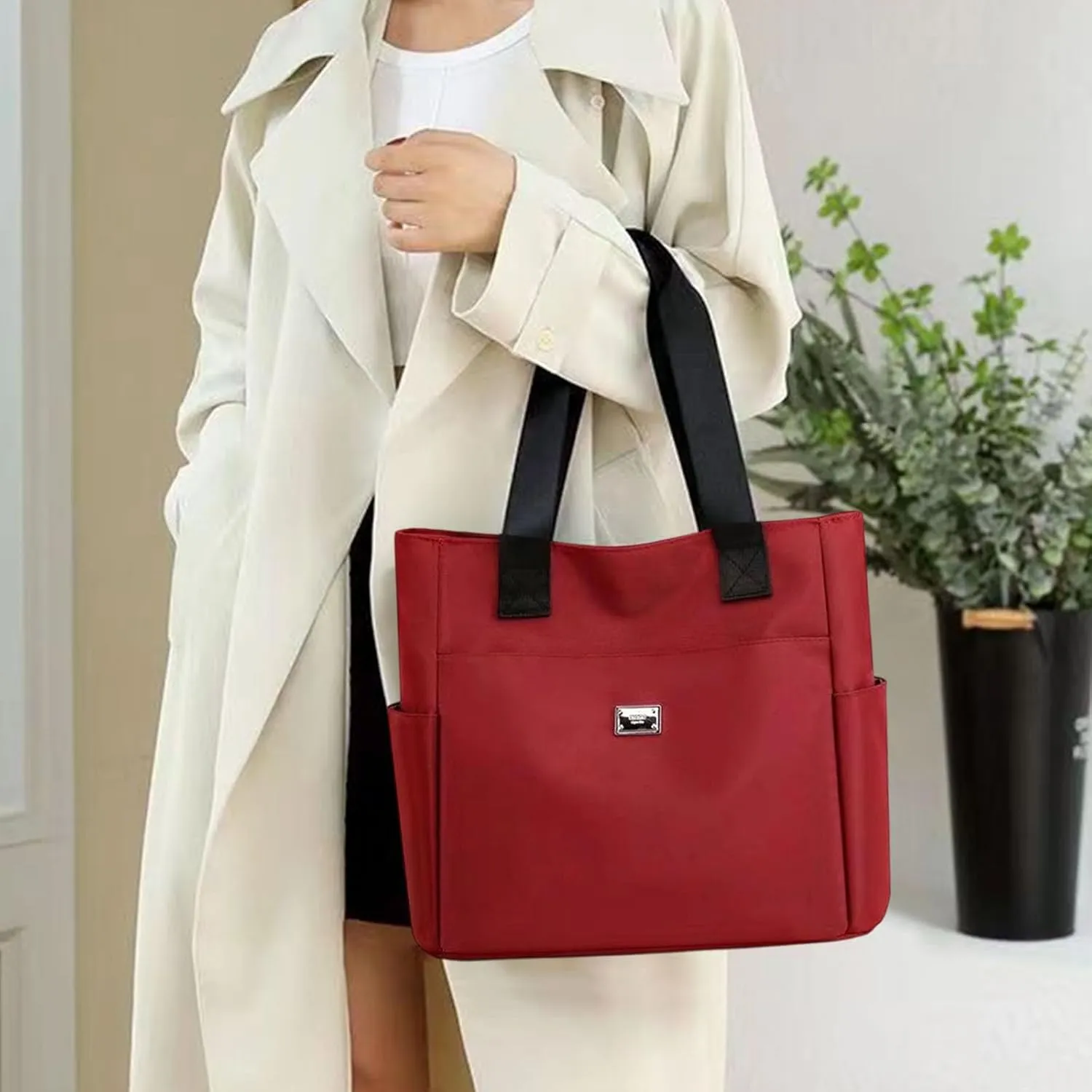 2025 Fashion Women Tote Shoulder Bag, Multi Pockets, Large Capacity, Nylon Shoulder Bag, Beach Bags Crossbody Bags