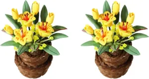 2pcs Miniature Decor Wear Resistant Dollhouse Plant Vase House Decor Decorative Doll Vase Dollhouse Garden Accessories