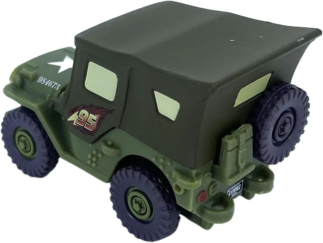 2PCS Portable Small Toy Car 1:55 Diecast Model Metal Body Racers for Preschool Kids 3  Year Boy Gift (Sarge Fillmore)