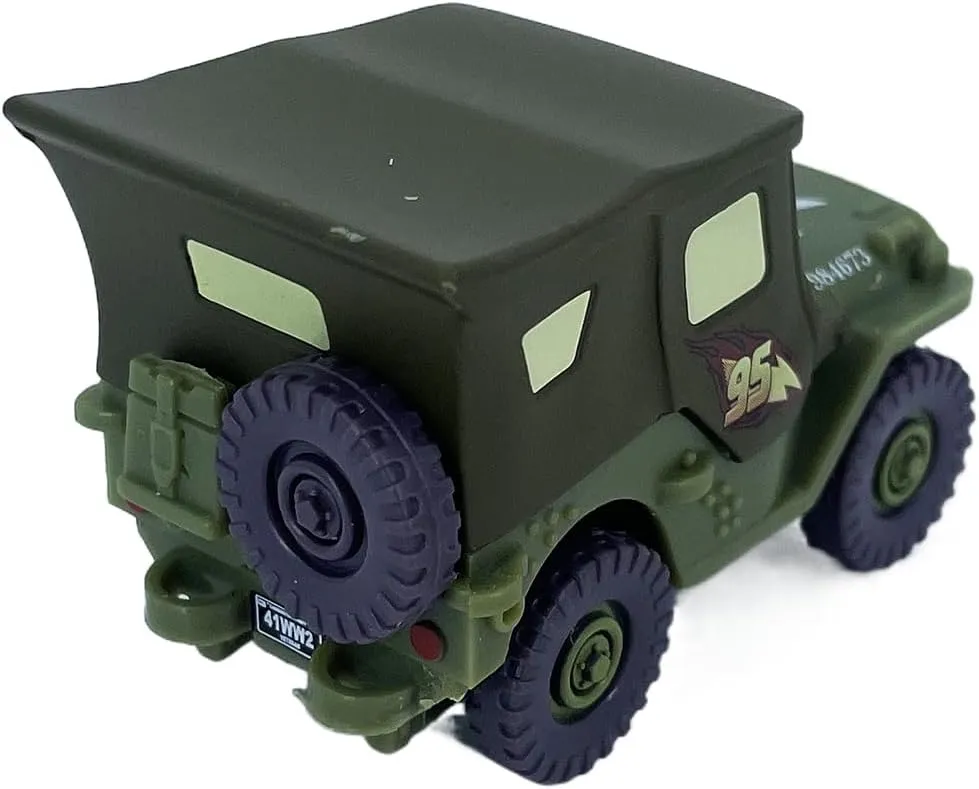 2PCS Portable Small Toy Car 1:55 Diecast Model Metal Body Racers for Preschool Kids 3  Year Boy Gift (Sarge Fillmore)