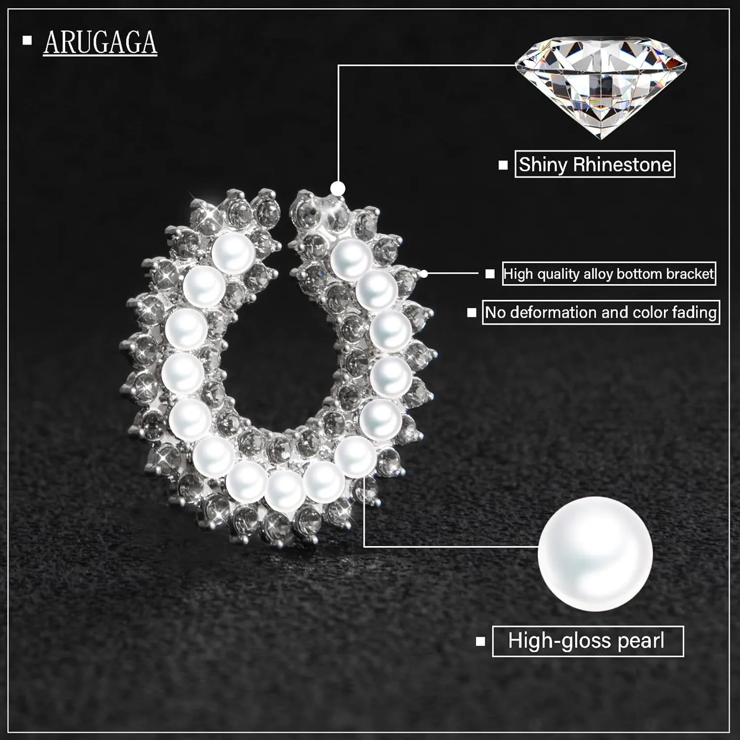 30 PCS Bling Shoe Charms, Luxury Rhinestone Jewelry Shoe Decoration and Chain for Clog Sandals Accessories for Girls Women