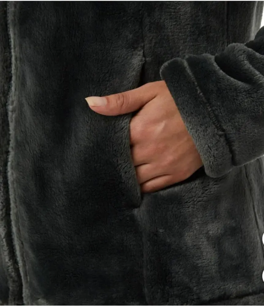 32 Degrees Women's Plush Faux Fur Jacket – Full Zip, Soft & Cozy