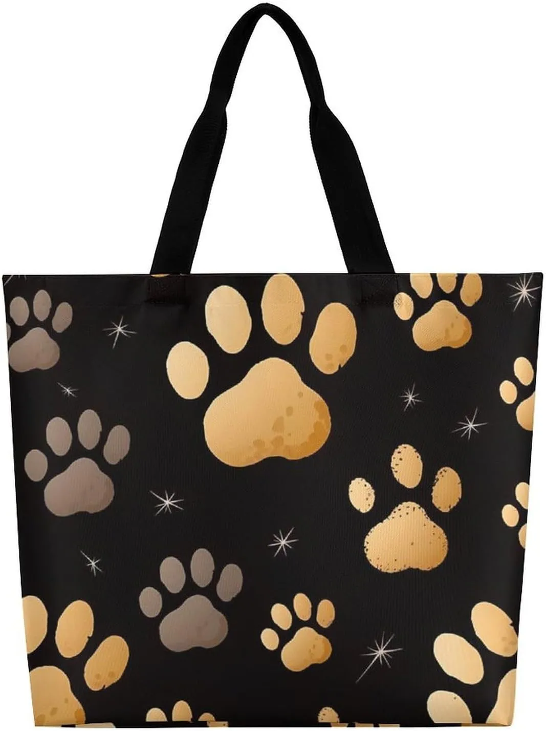 A Full Pizza Tote Bags, Reusable Grocery Bags, Large Shopping Bag, Shoulder Bag for Women