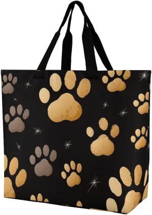 A Full Pizza Tote Bags, Reusable Grocery Bags, Large Shopping Bag, Shoulder Bag for Women
