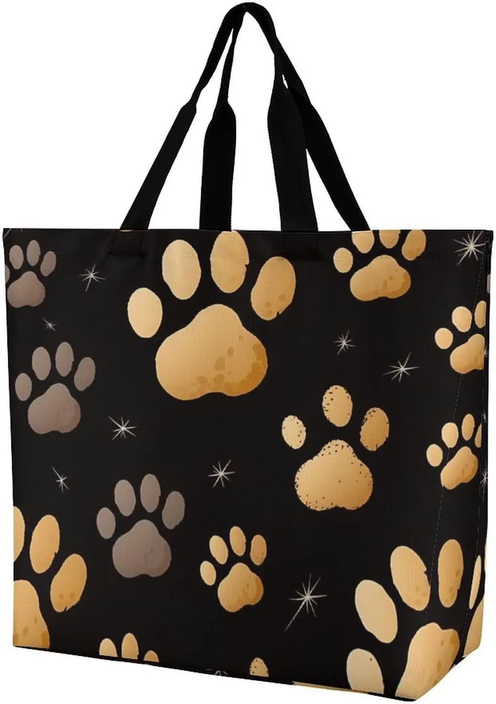 A Full Pizza Tote Bags, Reusable Grocery Bags, Large Shopping Bag, Shoulder Bag for Women