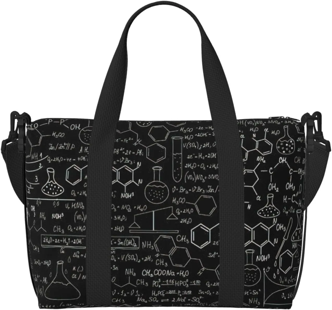 Abstract Science Chemistry Illustration 3D print Womens travel bags, weekender carry on for women, sports Gym Bag, Overnight Carry on Bag