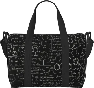 Abstract Science Chemistry Illustration 3D print Womens travel bags, weekender carry on for women, sports Gym Bag, Overnight Carry on Bag