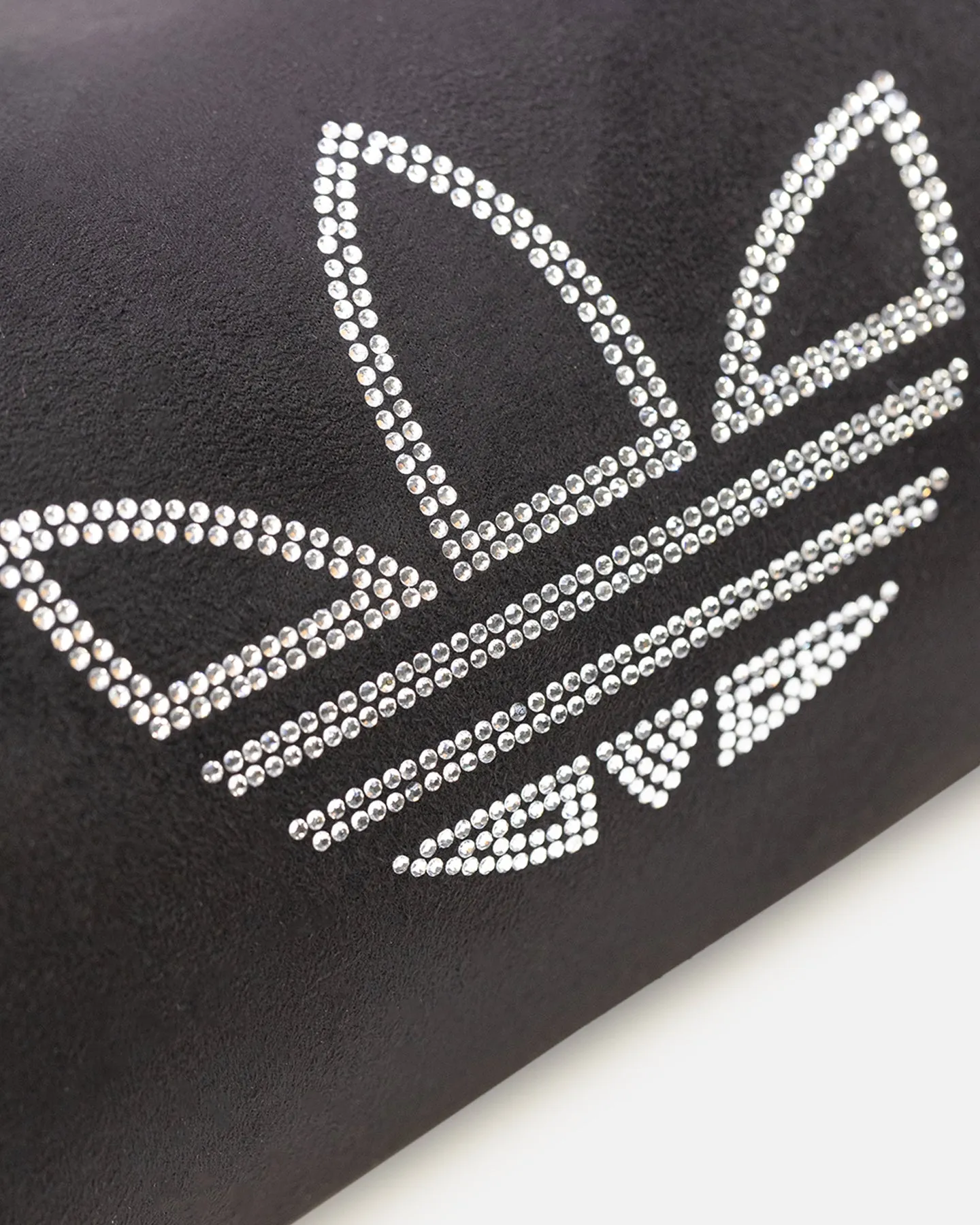 Adidas Rhinestones Fake Suede Mini Duffel Bag Black