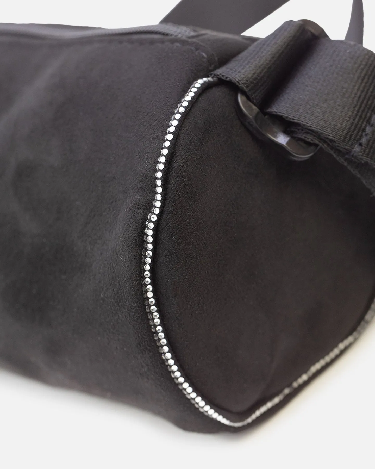 Adidas Rhinestones Fake Suede Mini Duffel Bag Black