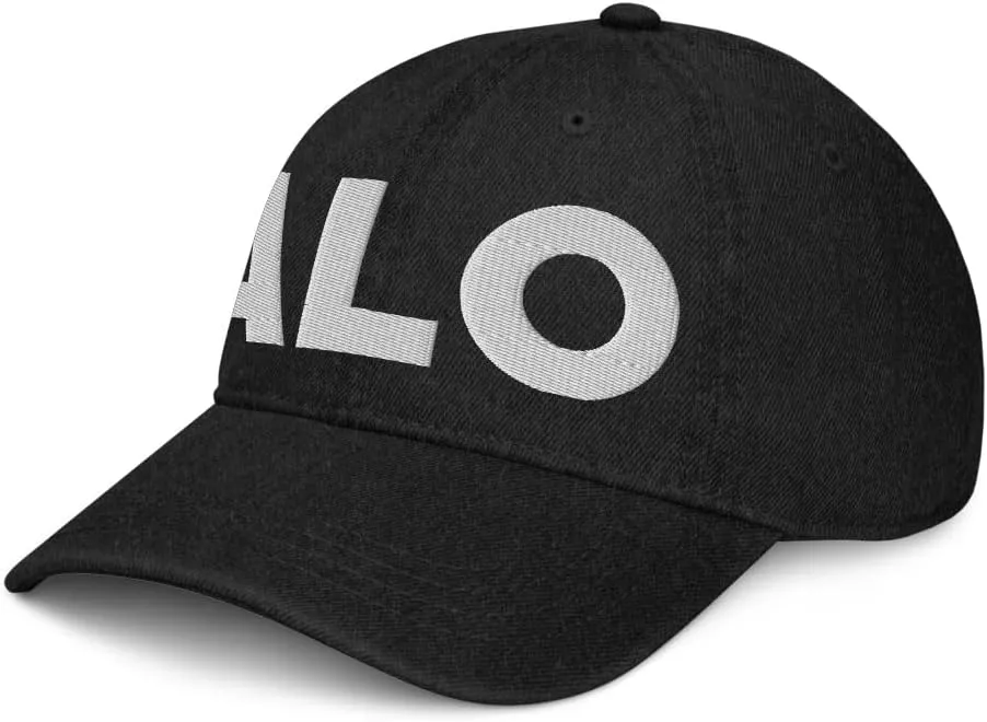 ALO Airport Hat (Embroidered Denim Cap) Flying to Waterloo Airport Gift