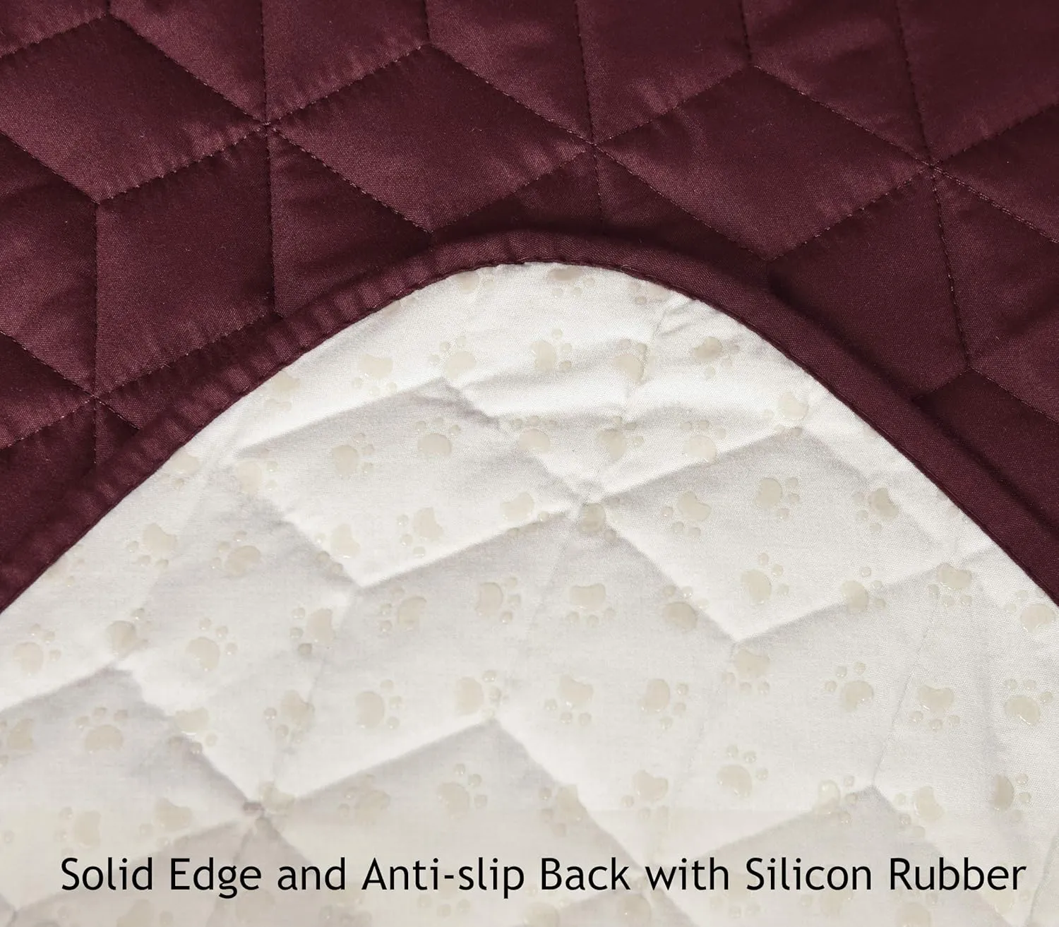 Ameritex Waterproof Nonslip Recliner Cover Christmas Decor Stay in Place, Dog Couch Recliner Cover Furniture Protector for Pets and Kids (Burgundy, 23'')