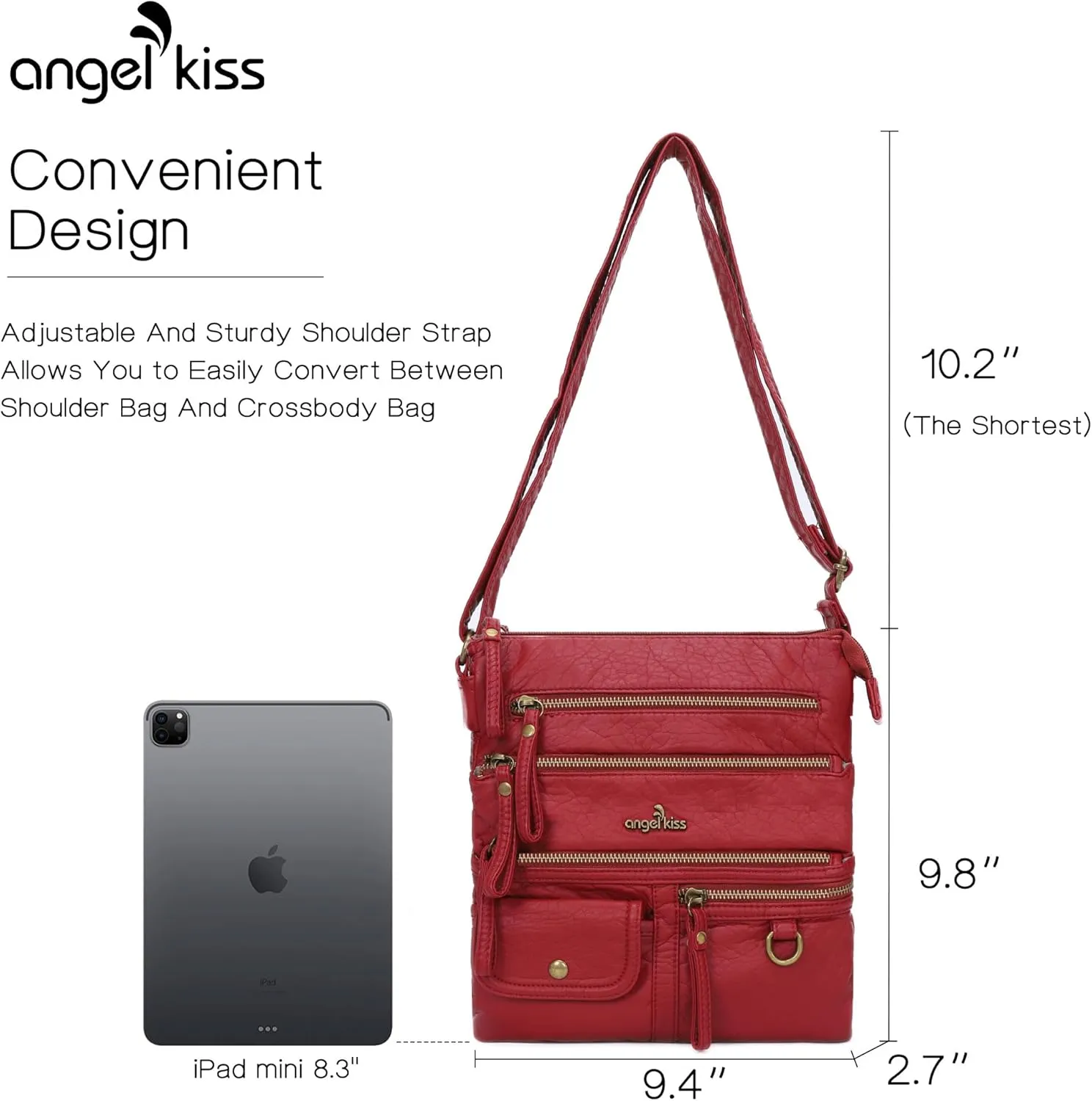 Angel Kiss Small Shoulder Bag for Women Crossbody Purses and Handbags Multi Pockets Hobo Bags