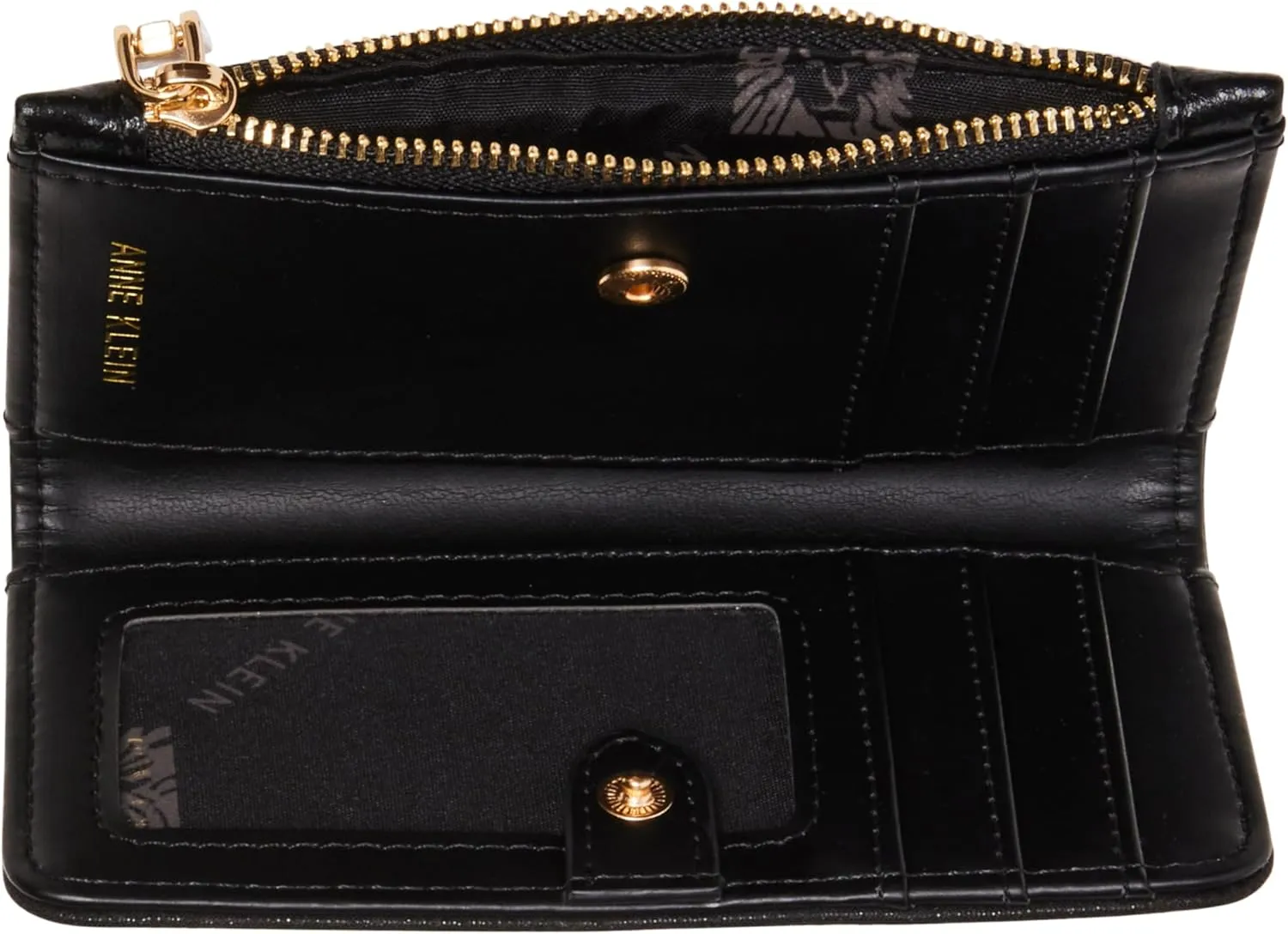 Anne Klein Ak 2 Piece Gift Set with Rhinestone Zip Clutch and Card Case