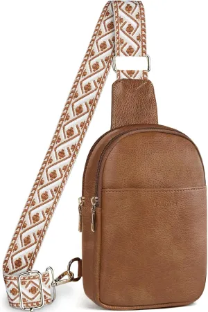 Anti Theft Crossbody Sling Bag for Women Trendy, Small Vegan Leather Cross body Fanny Chest Bag for Traveling
