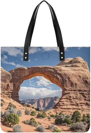 Arches National Park Large Leather Handbags Women Fashion Handbag Multifunctional Travel Bag It Is A Great Gift for Mothers, Teachers, Friends, Bridesmaids