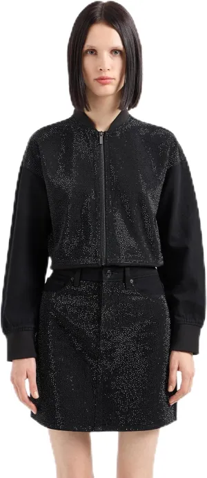 Armani Exchange Women's Shiny Denim Mini Skirt