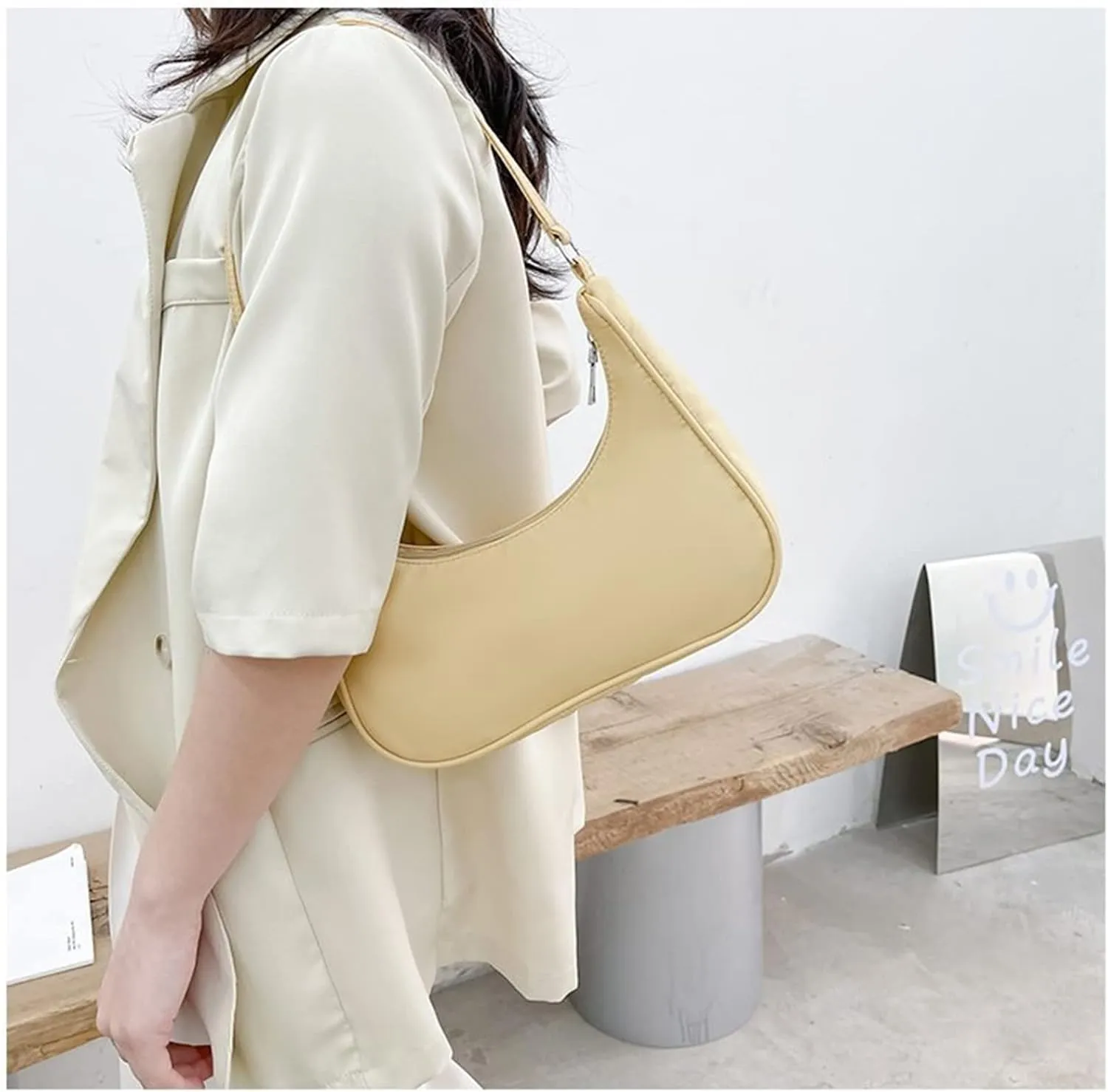 Armpit Purse Fashion Solid Color Shoulder Underarm Bags Purses Handbags Elegant Hobo Bags for Women