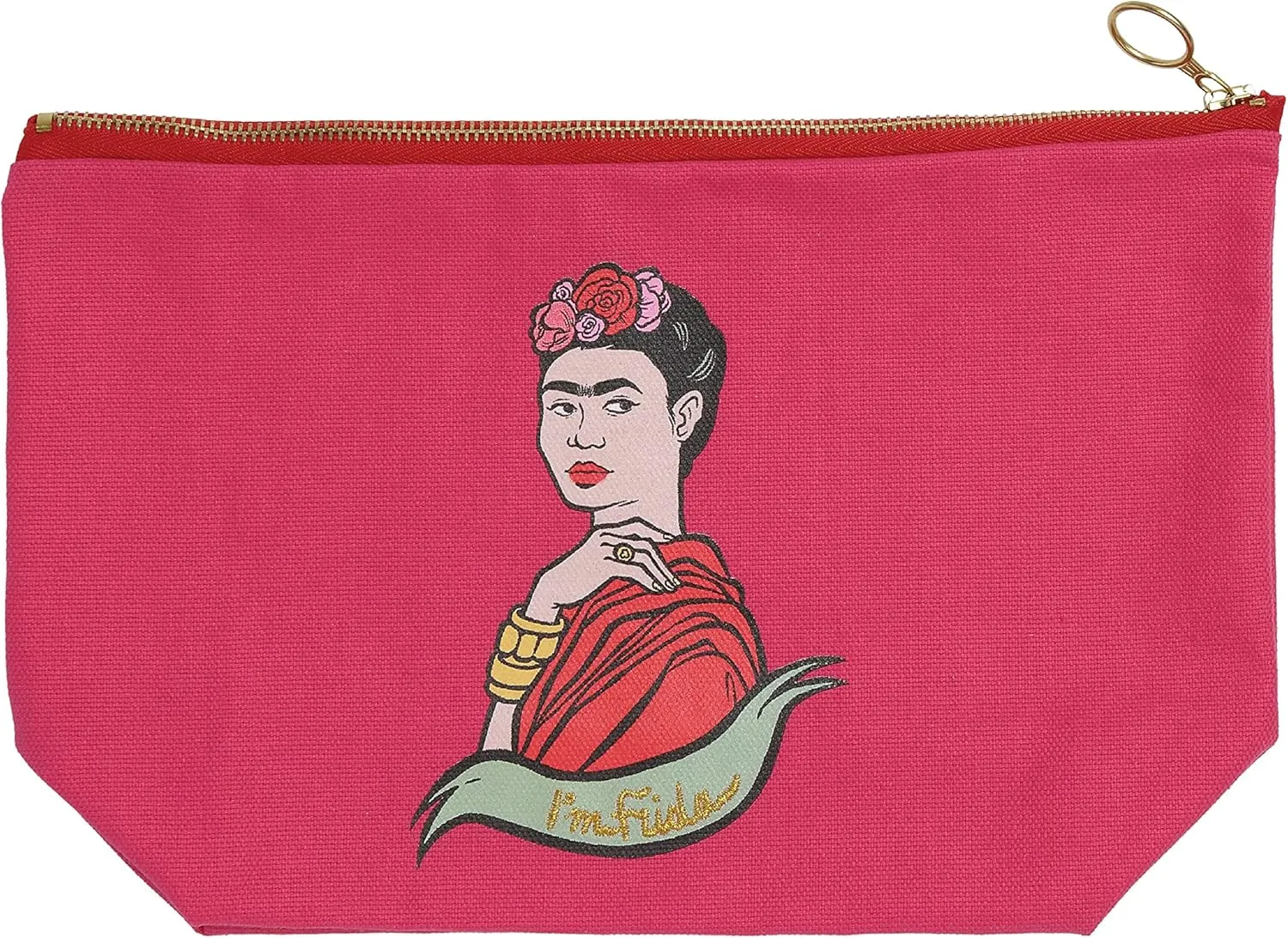 art&design24 I'm Frida Clutch Bag, Cotton Clutch Bag, Recycled Fibre Bag, I'm Frida Pattern