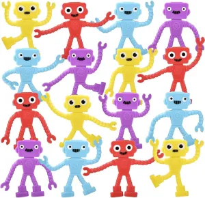 ArtCreativity 48 Pcs Robot Toys, Bendable Figure Toys for Kids 3-5 in 4 Vibrant Colors, Robot Party Favors, Toy Robots for Toddler, Great for Birthday Party Favors, Goodie Bag Stuffer Pinata Filler