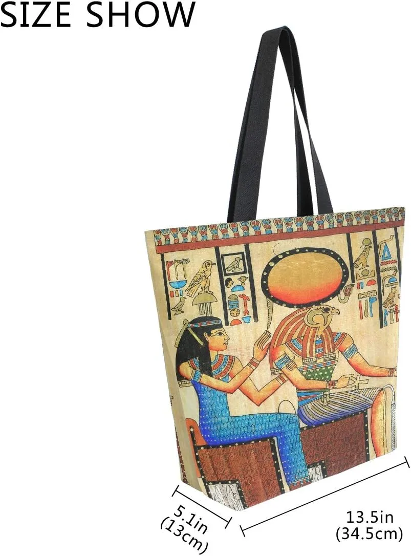 AUUXVA Large Canvas Handbag Canvas Tote Bags Purse Shoulder Shopping Bag with Zipper Pouch