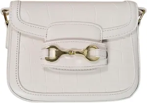 AWST Int'l Snaffle Bit Shoulder Bag- White