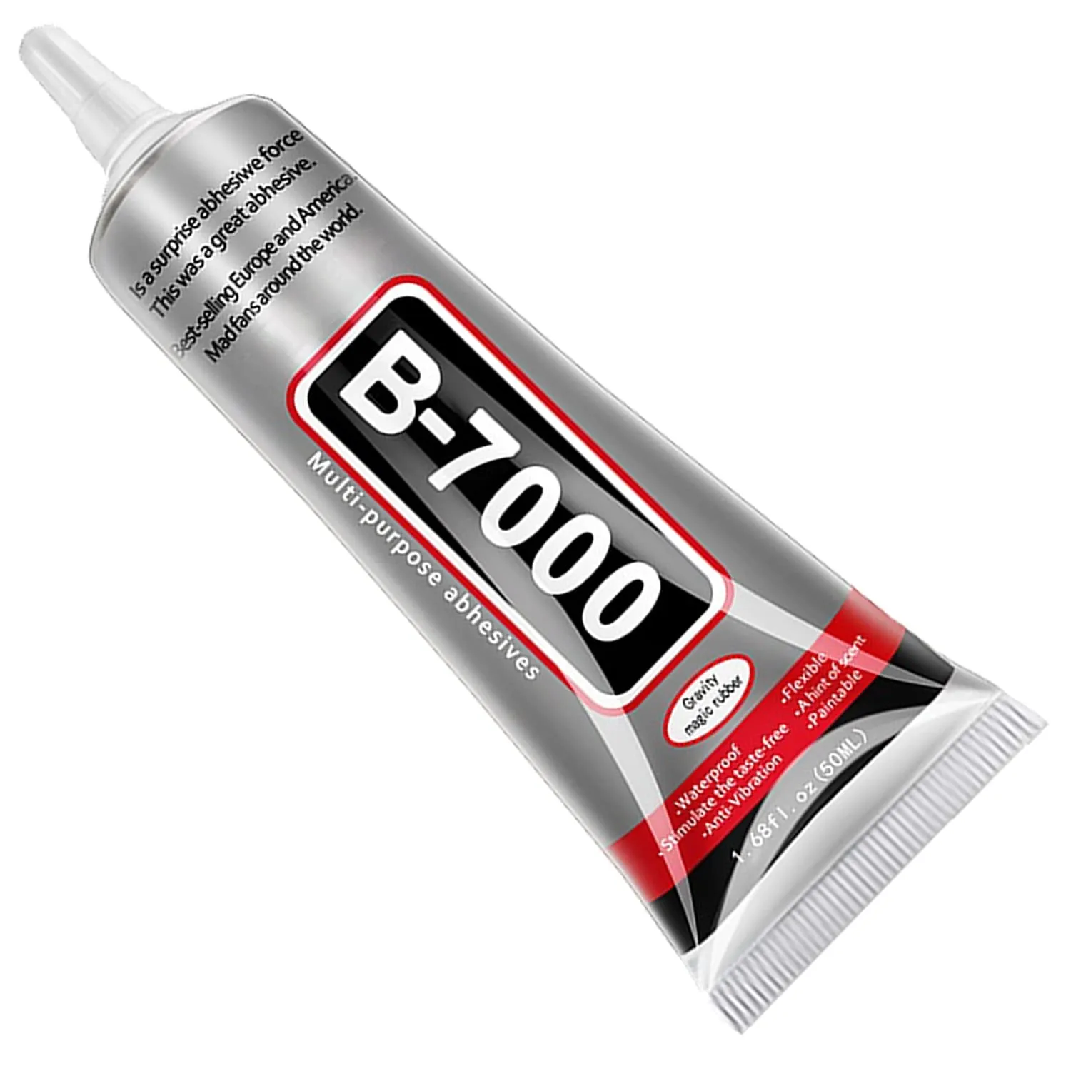 B7000 Adhesive Rhinestones Glue for Crafts, 2PCS 110Ml / 3.7 Fl Oz B7000 Clear Glue with 5 Dotting Pen Tool, Wax Pencil and Tweezer, Jewelry Glue for DIY Craft Makeup Shoes Jewelry Making Nail Art