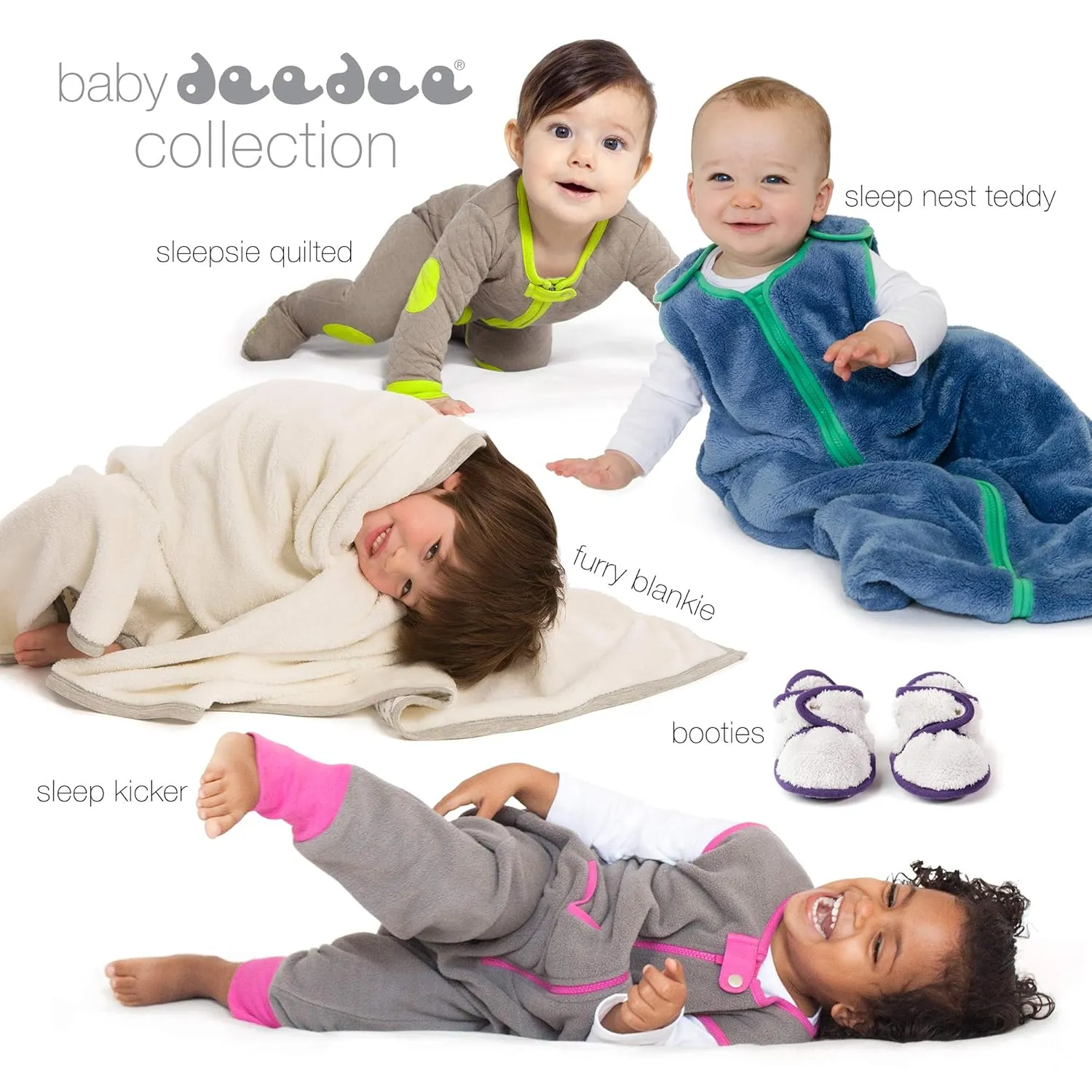 baby deedee Sleeping Sack, Baby Wearable Blanket Sleeping Bag, Sleep Nest Tee, Newborn and Infants, Lucky Trunks, Medium (6-18 Months)