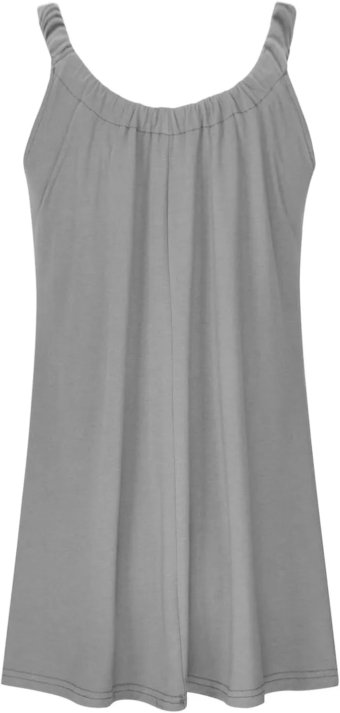 Backless Camisole Mini Dress: Ideal for Transitioning from Beach to Boardwalk, A Solid Color Stretchy Swim Cover Up