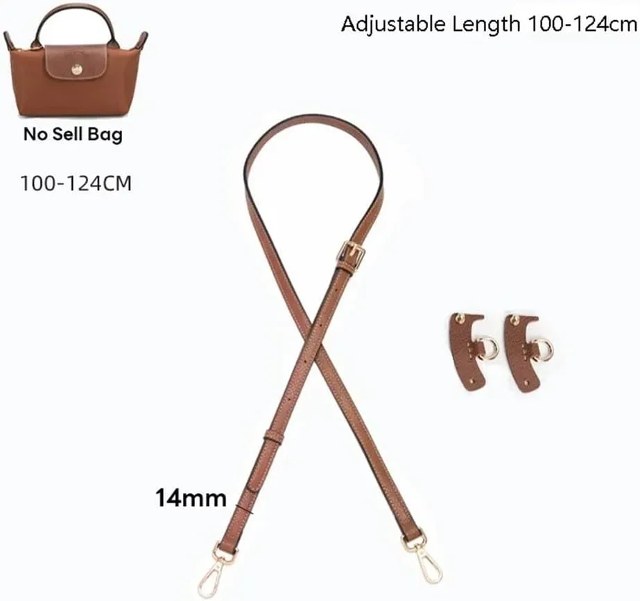 Bag Straps Adjustable Bag Strap for Long Mini Bag Free Punching Modification Transformation Accessories for Mini Bag Shoulder Strap Adjustable Bag Straps(Brown)