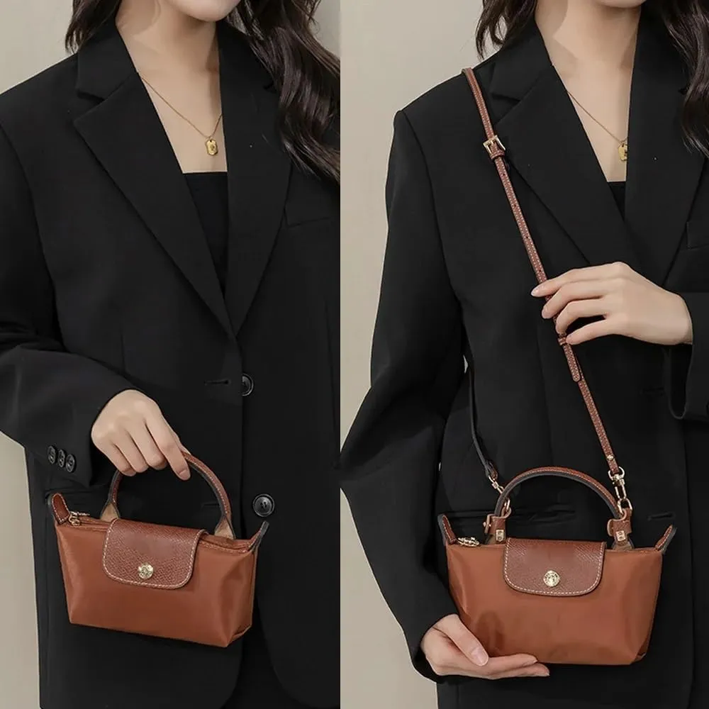 Bag Straps Adjustable Bag Strap for Long Mini Bag Free Punching Modification Transformation Accessories for Mini Bag Shoulder Strap Adjustable Bag Straps(Brown)