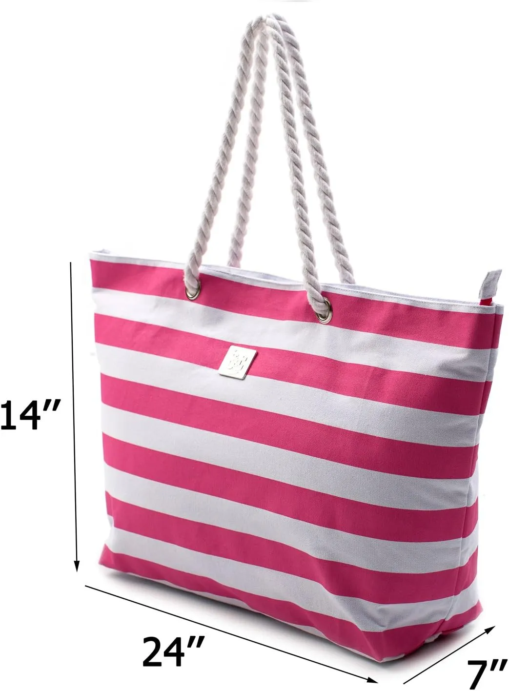 Bag&Carry Large Beach Tote Bag With Zipper - XL Beach Bags Waterproof Sandproof - Oversized Beach Bag With Pockets