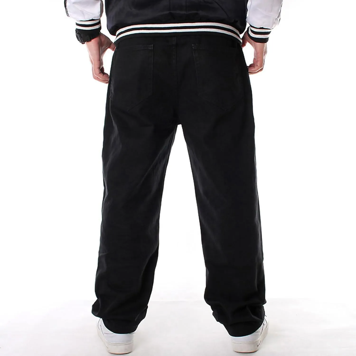 Baggy Pants Y2k Skater Jeans Wide Leg Jeans Men White Oversized Jeans