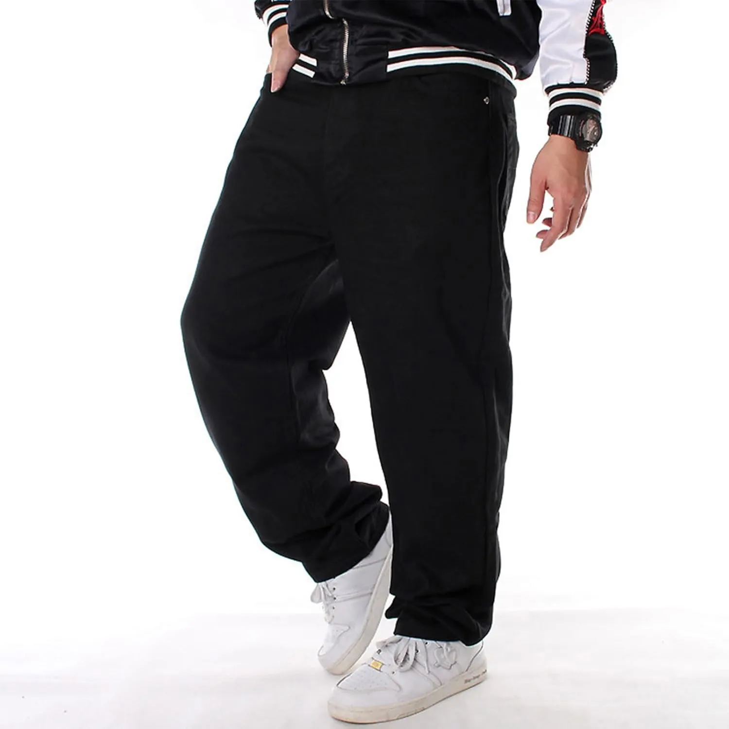 Baggy Pants Y2k Skater Jeans Wide Leg Jeans Men White Oversized Jeans