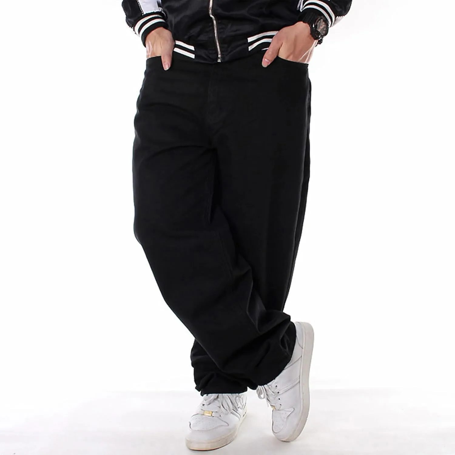 Baggy Pants Y2k Skater Jeans Wide Leg Jeans Men White Oversized Jeans