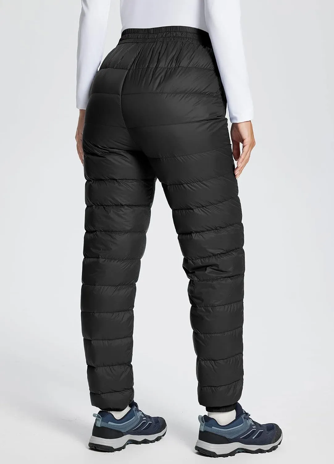 baleaf Women's Down Pants Winter Ultralight Water Resistance Ski Snow Puffer Pants Packable Warm Trousers