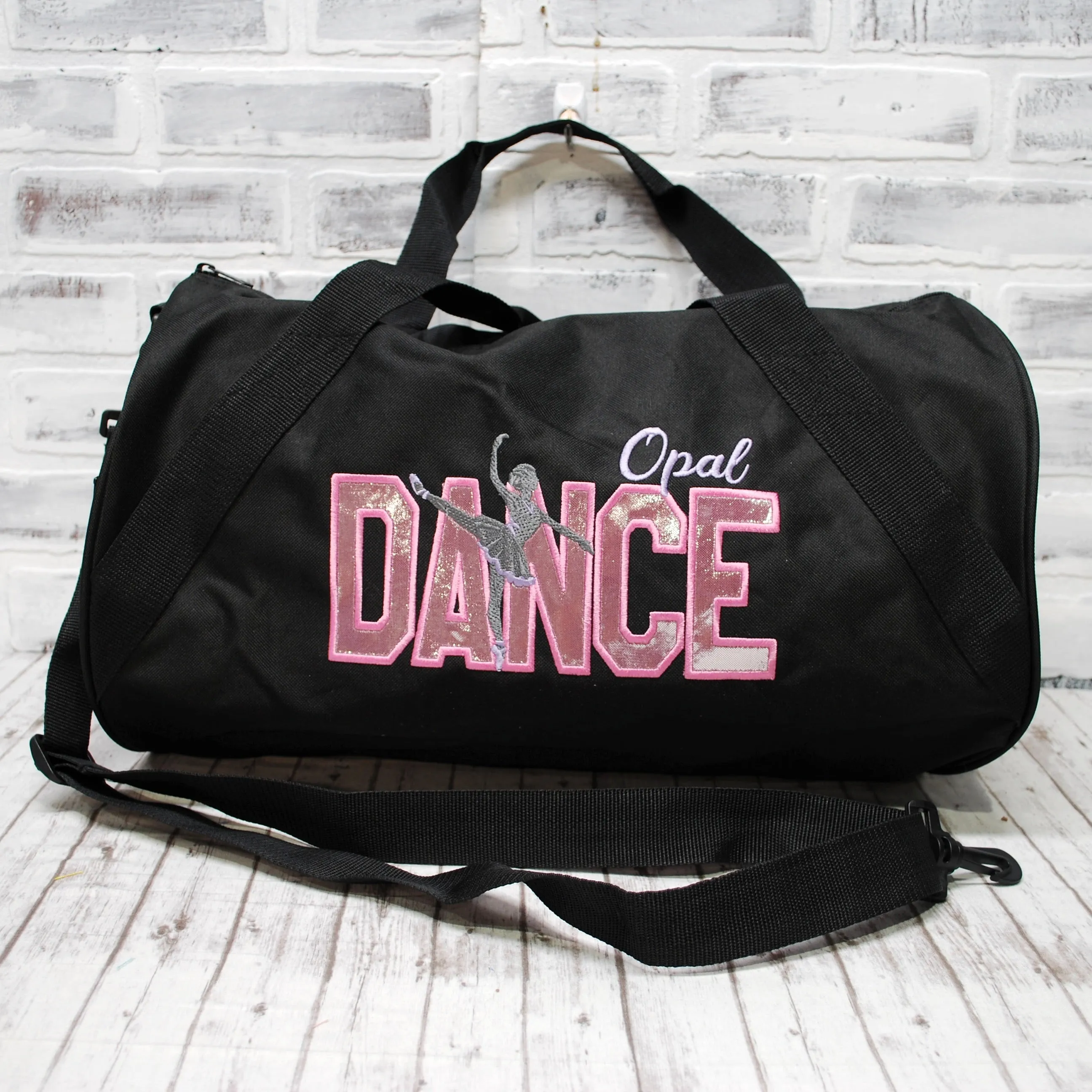 Ballet Dance Pink and Lilac Personalized Tote or Duffle Bag