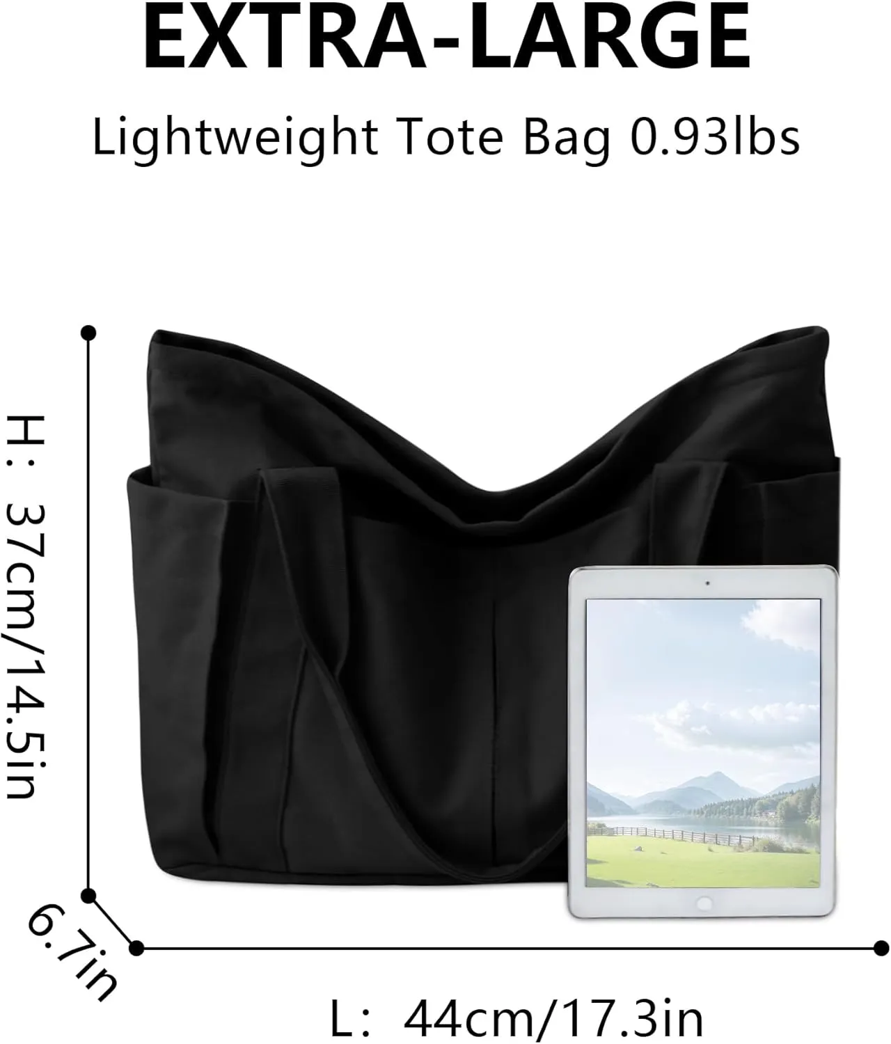 BAPHITY Large Canvas Tote Bag for Women With Pockets,Shoulder Bag Everyday Handbags for Work, Travel Essentials Carry On Bag