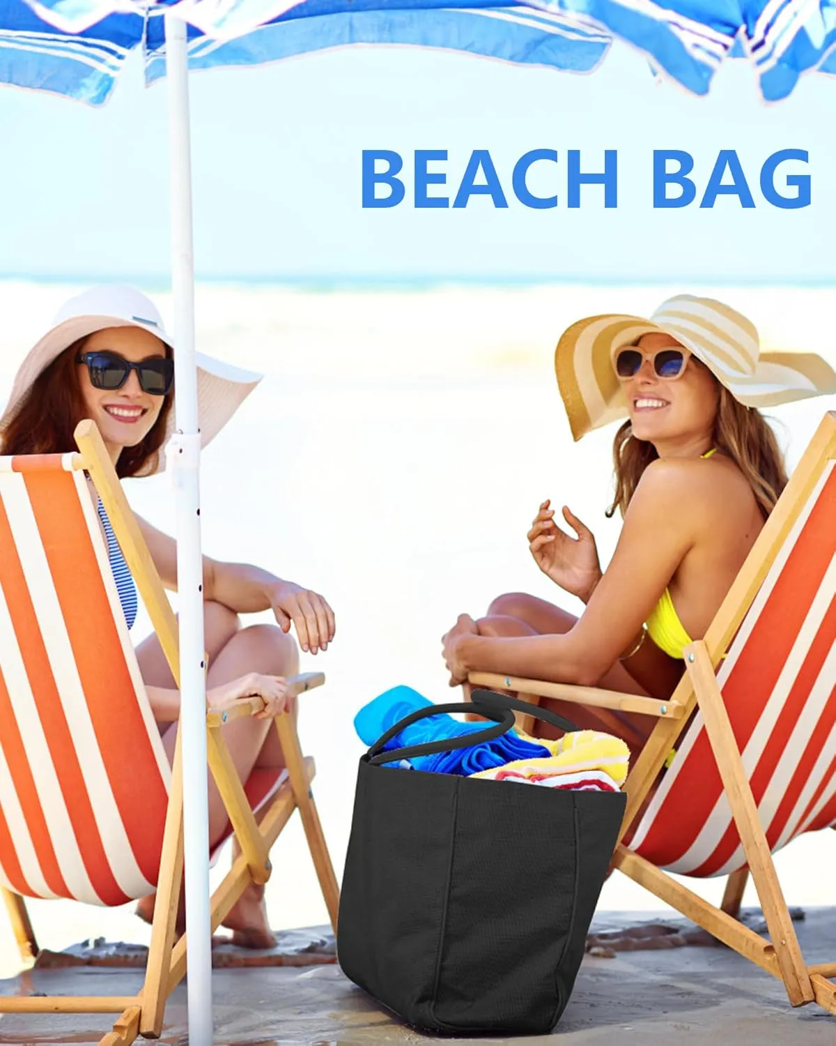 BAPHITY Large Canvas Tote Bag for Women With Pockets,Shoulder Bag Everyday Handbags for Work, Travel Essentials Carry On Bag