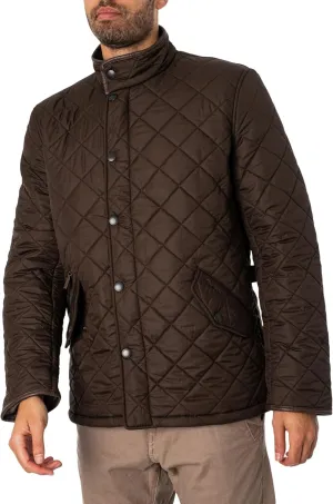 Barbour Men's Powell Quilted Jacket (XXL, Olive)