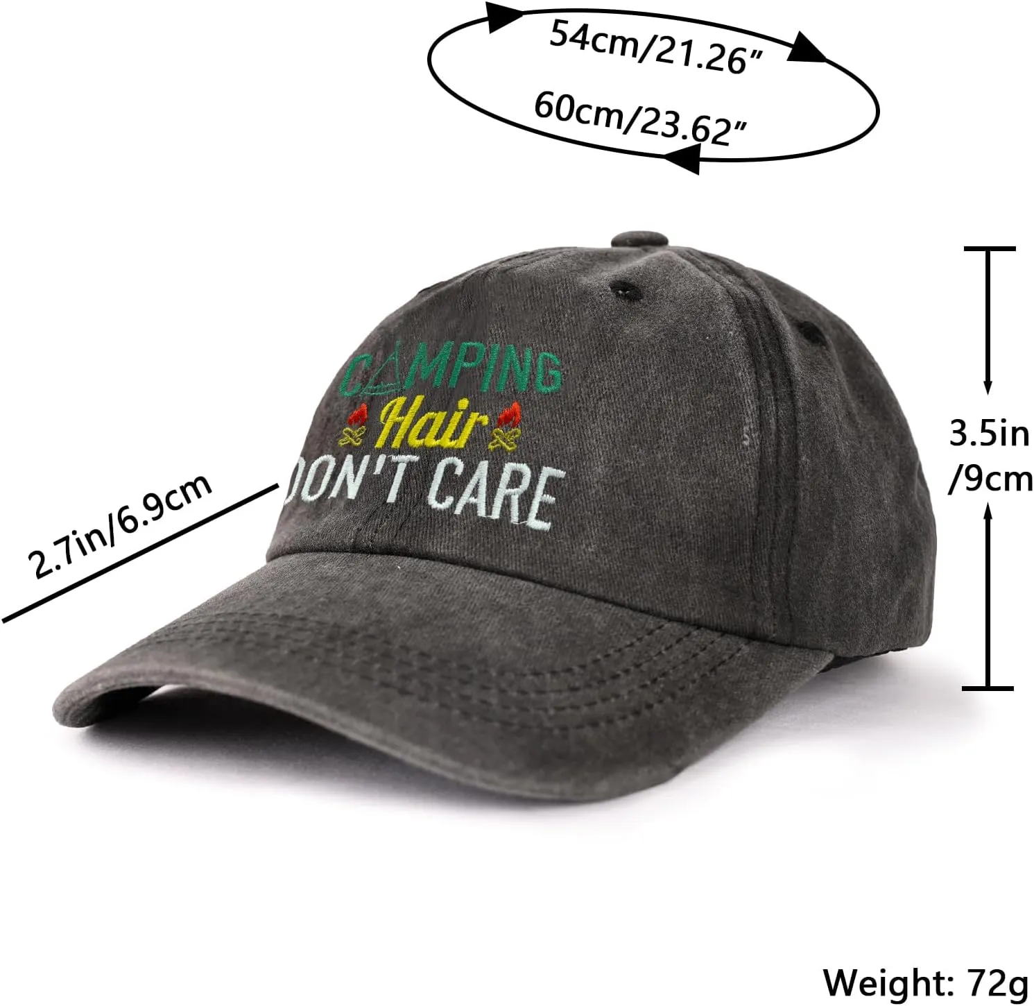 Baseball Cap for Women Men Embroidery Adjustable Washed Distressed Trucker Hat