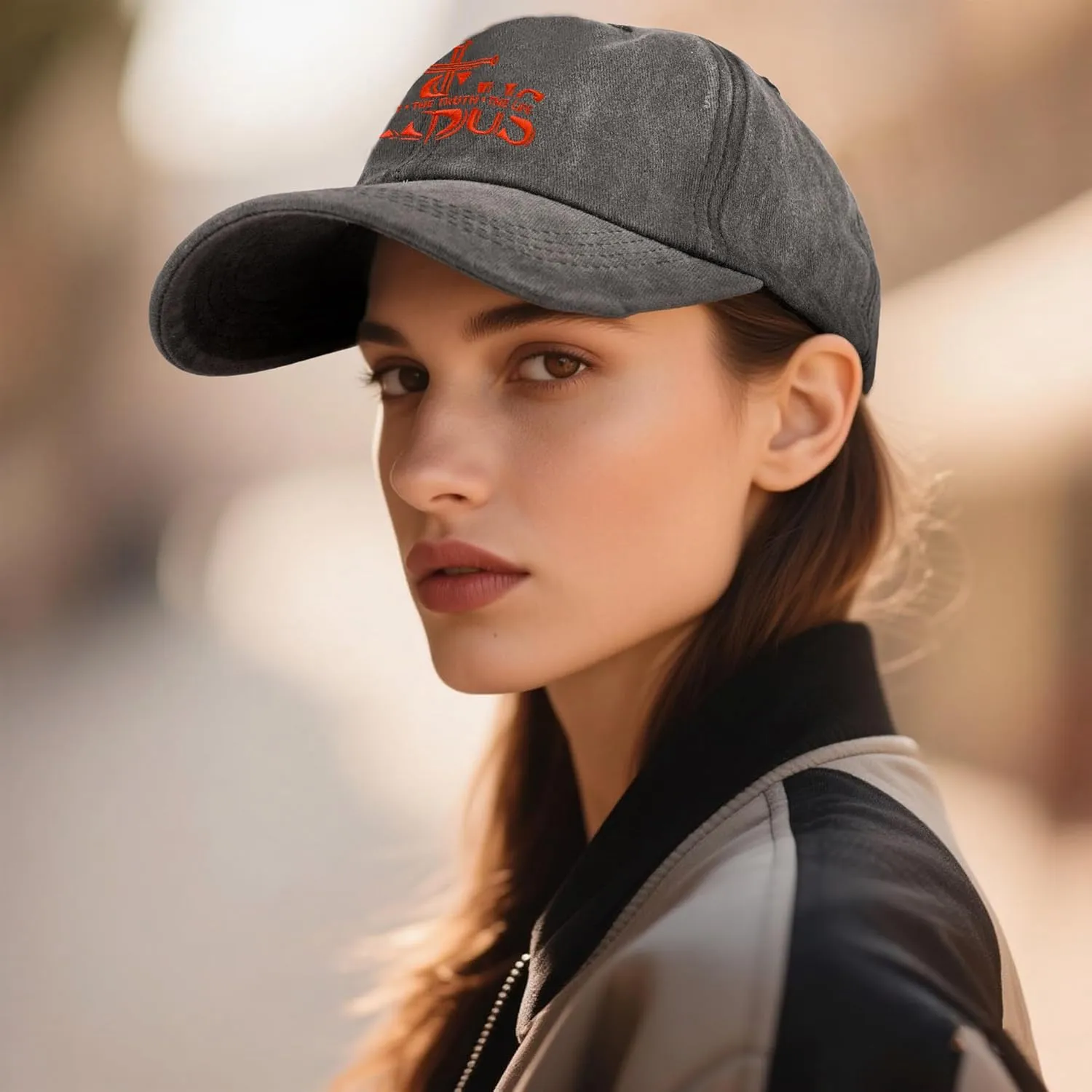 Baseball Cap for Women Men Embroidery Adjustable Washed Distressed Trucker Hat