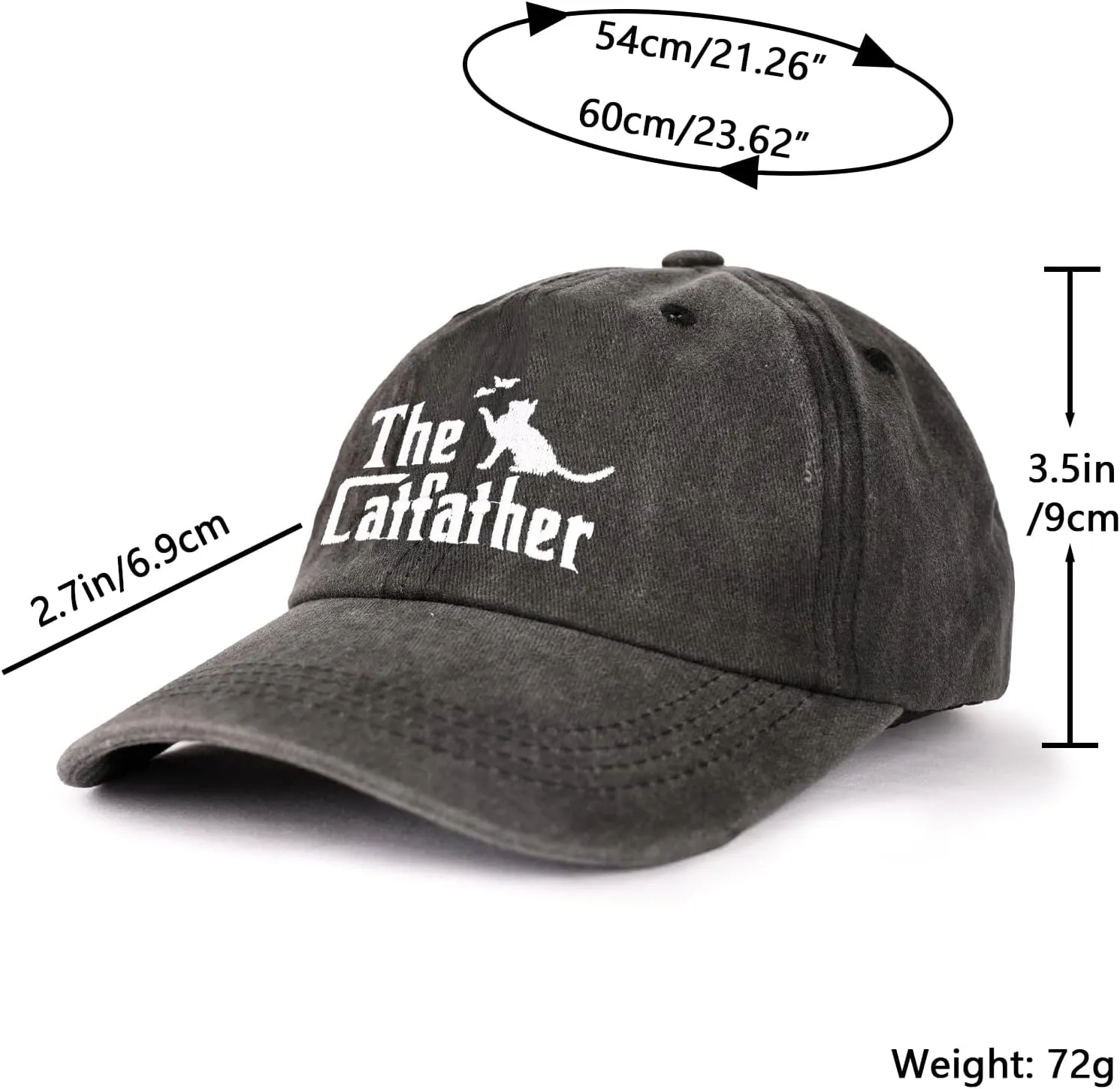 Baseball Cap for Women Men Embroidery Adjustable Washed Distressed Trucker Hat